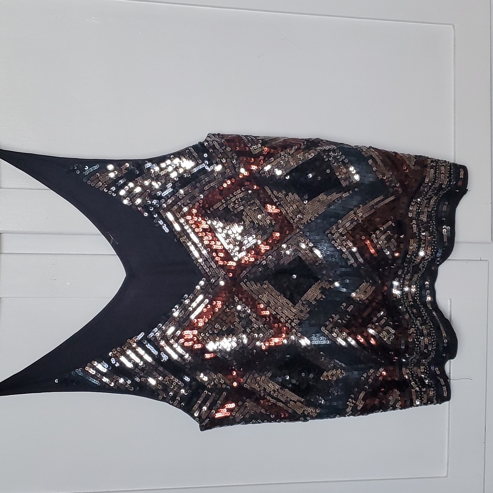 H&M Sequin top, seize XL (14/16) - Picture 1 of 8